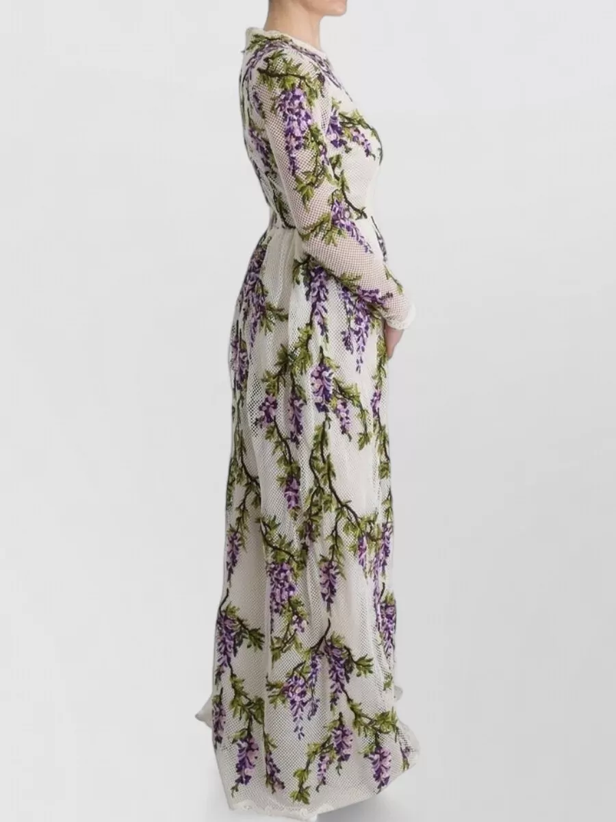 Dolce&Gabbana Floral-Embroidered Maxi Dress