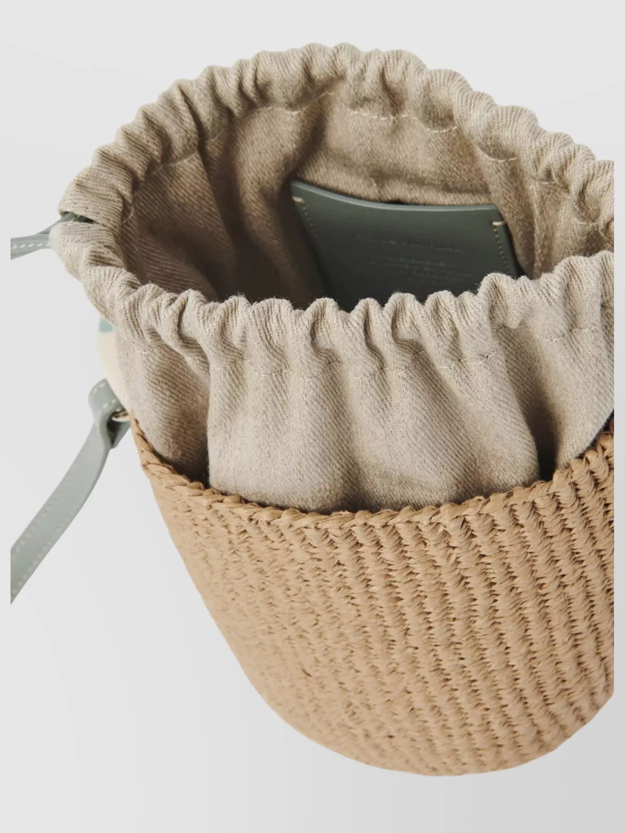 Chloé Woven Texture Bucket Bag With Dual Handles