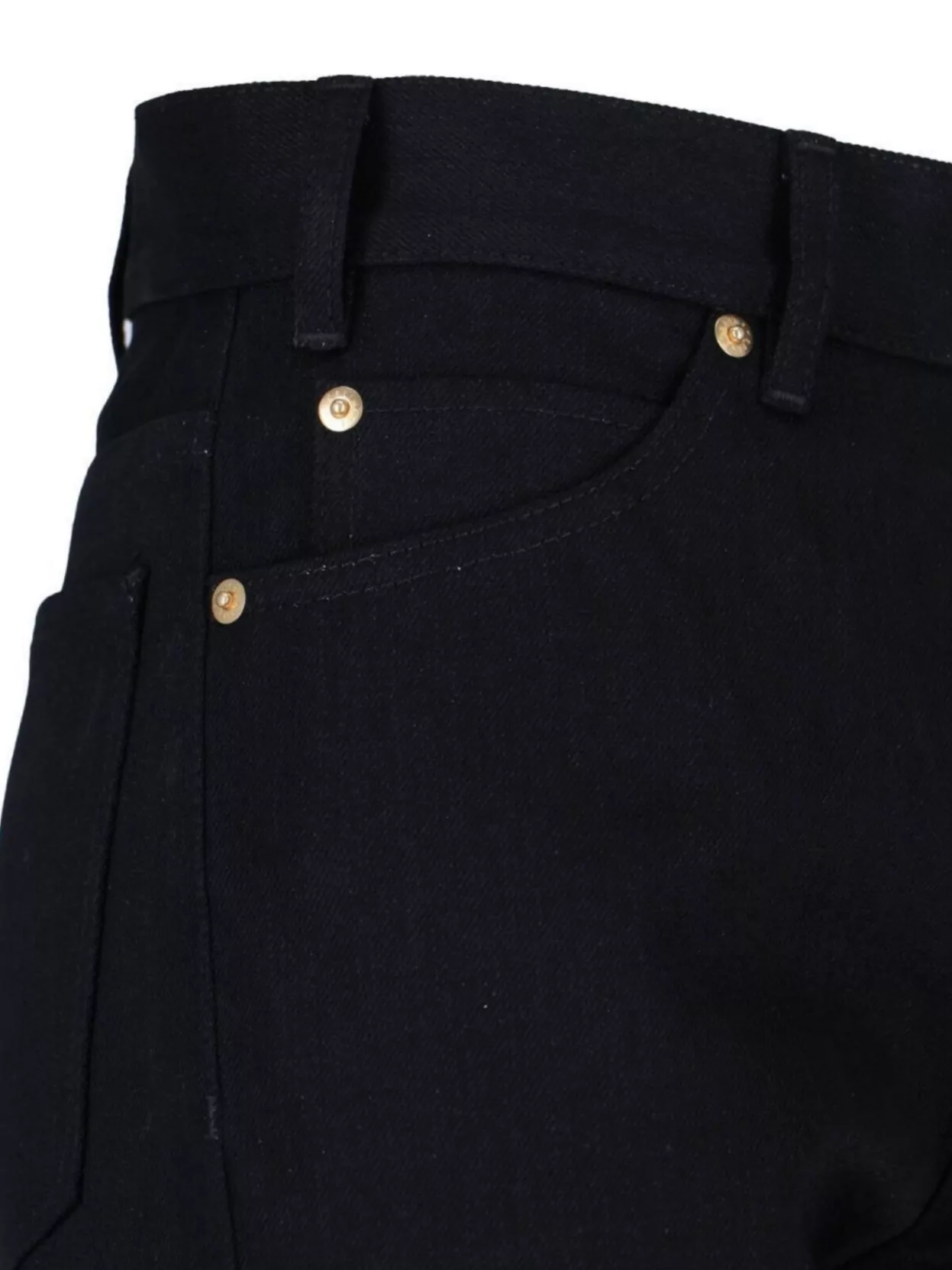 Celine Straight Leg Trousers Belt Loops In Black