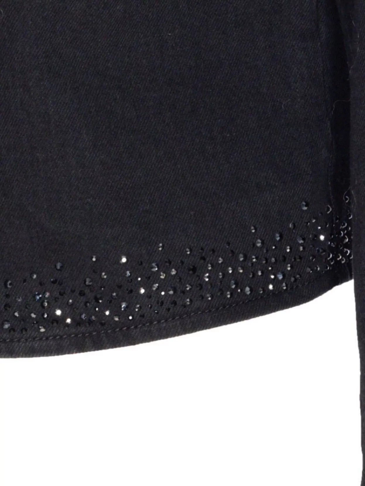 Liu •jo Denim Jacket Studded Buttoned Pockets In Black