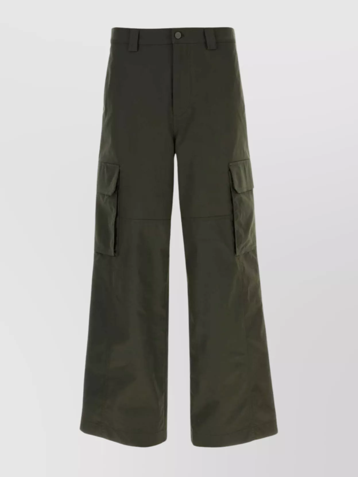 Shop Valentino Polyester Blend Wide Leg Pant With Cargo-style Pockets