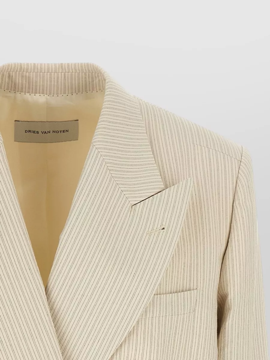Dries Van Noten Striped Double-Breasted Blazer