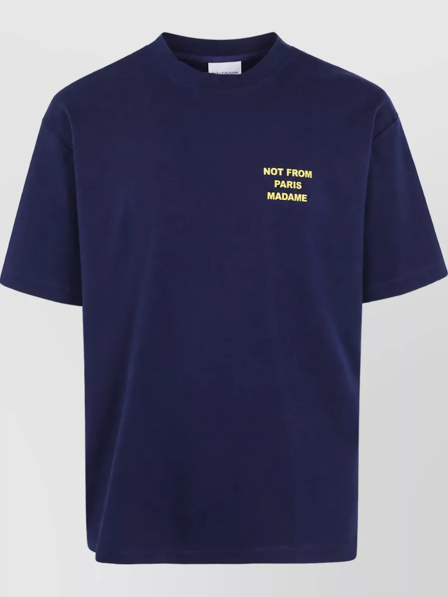 Drôle De Monsieur cotton slogan t-shirt
