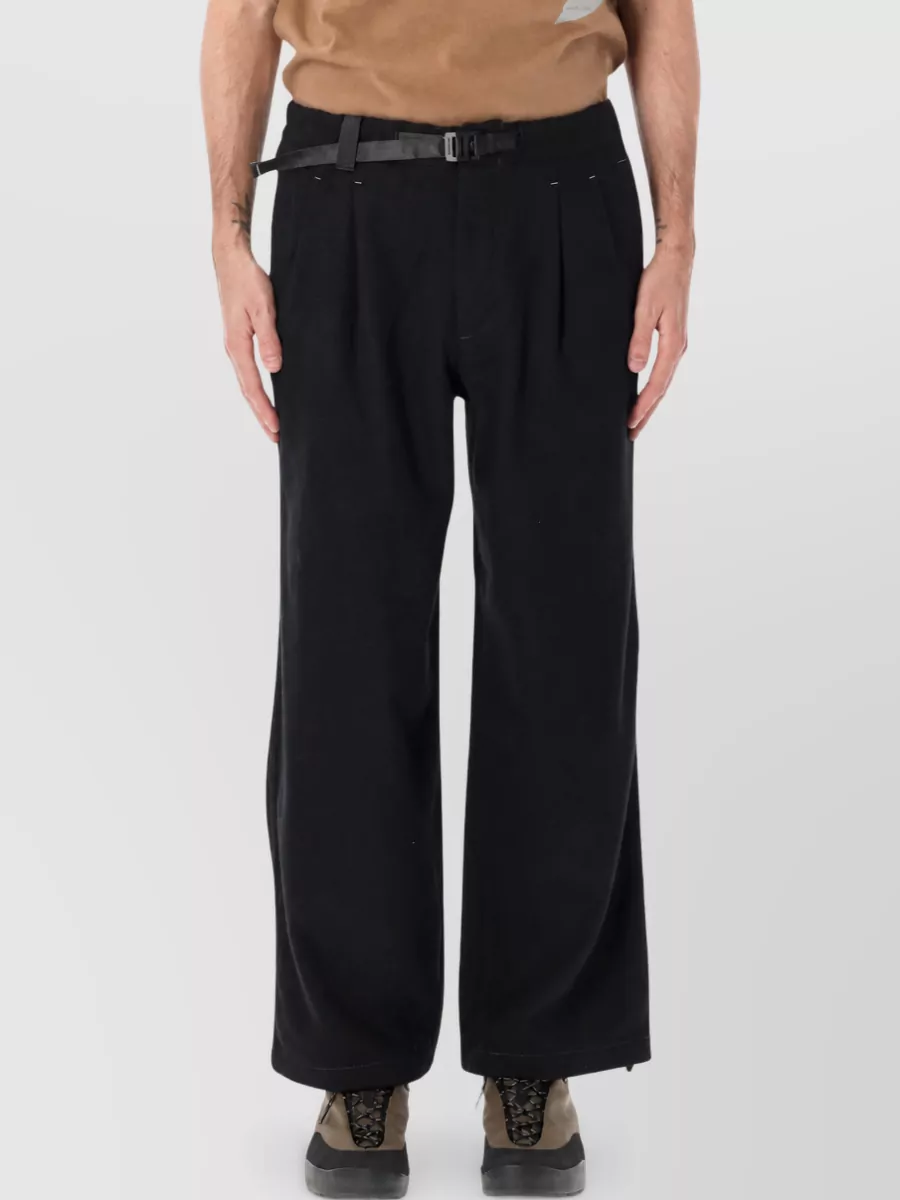 And Wander wool pleated wide-leg trousers