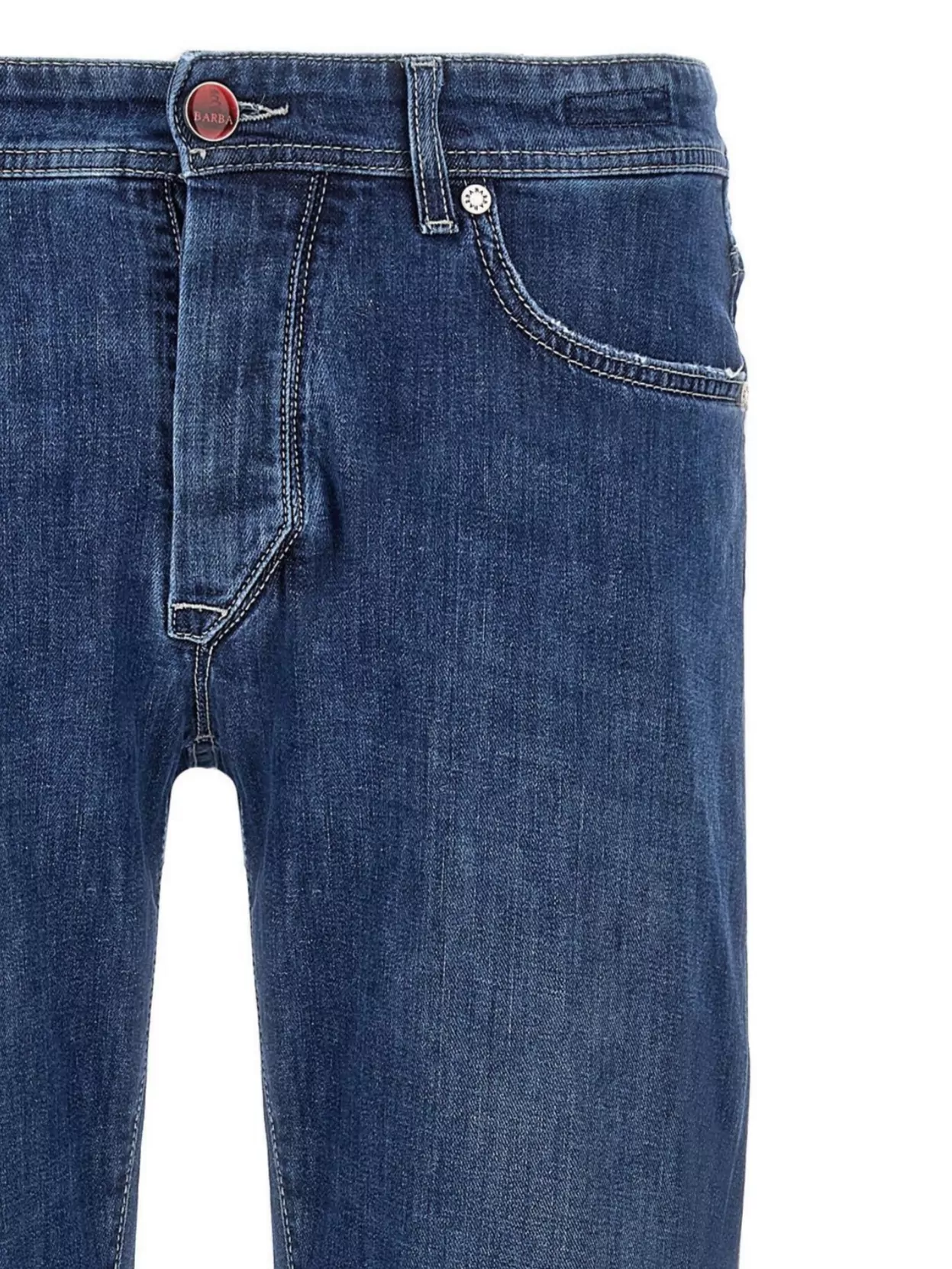 Barba 'Five' Jeans With Belt Loops And Contrast Stitching