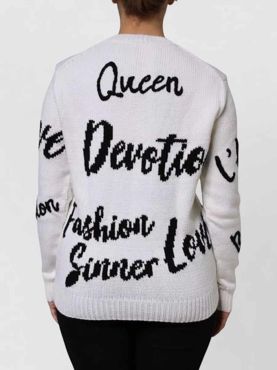 Dolce&Gabbana Wool Long-Sleeve Crew-Neck Sweater