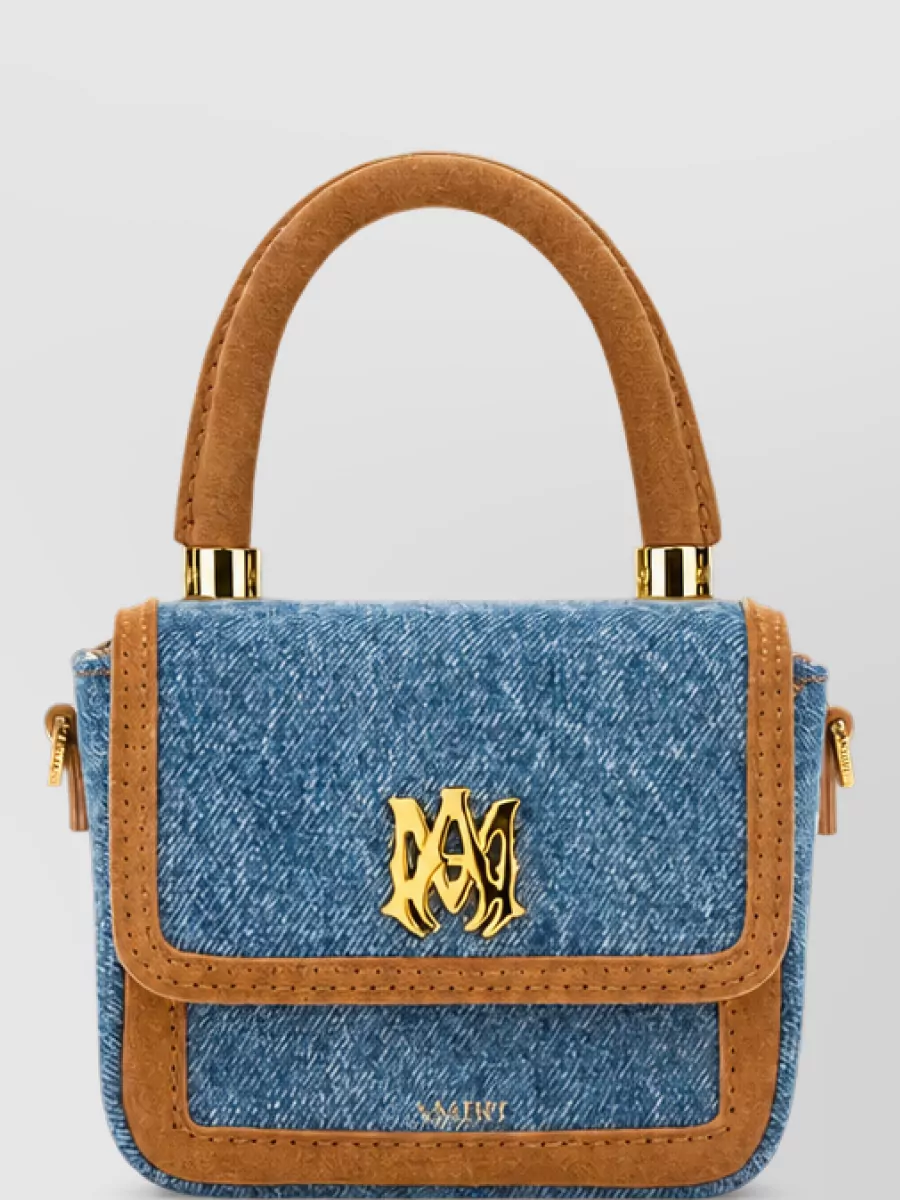Amiri Denim Suede Mini Bag