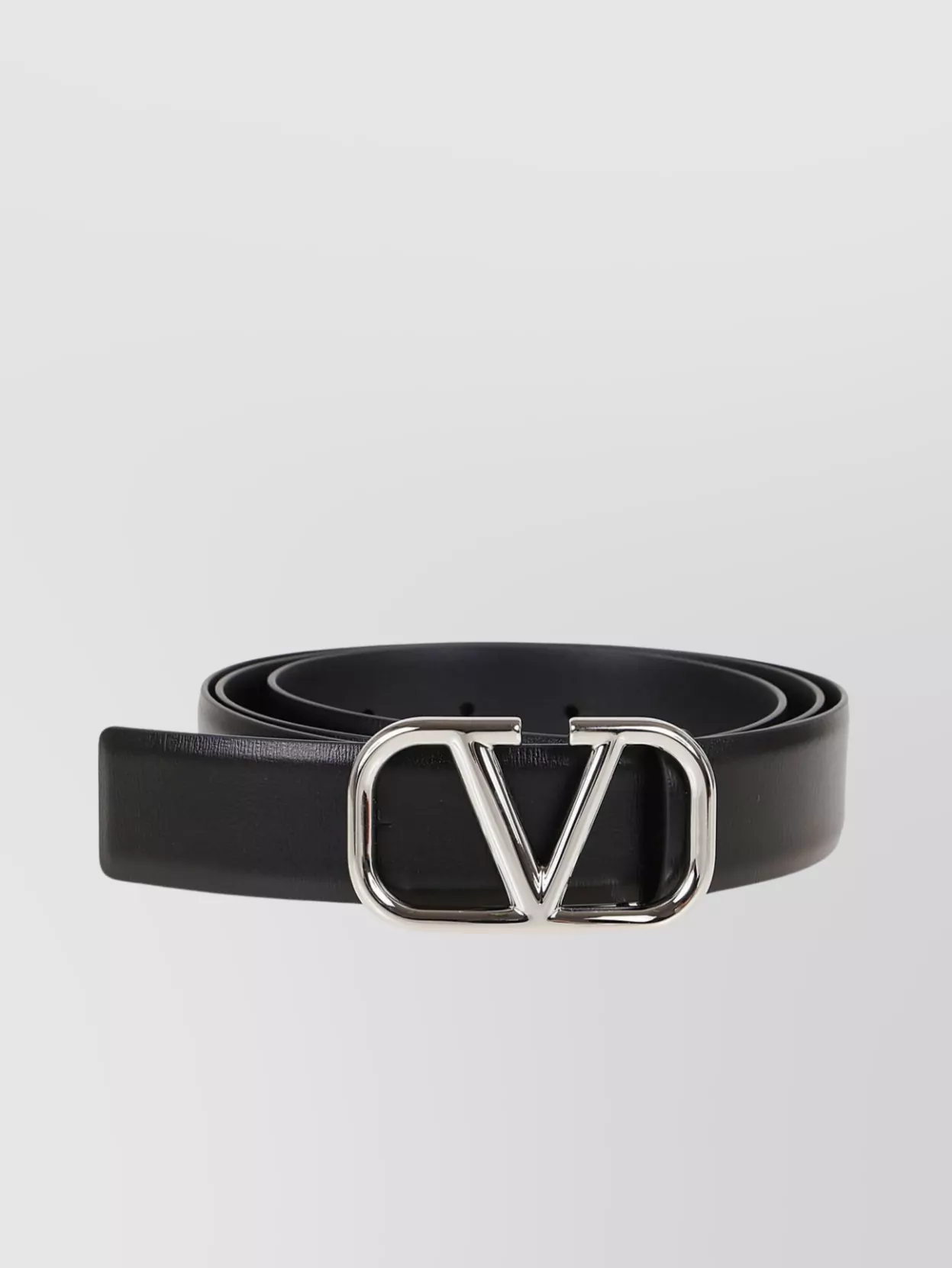Shop Valentino Signature 30cm Vlogo Buckle Belt In Black