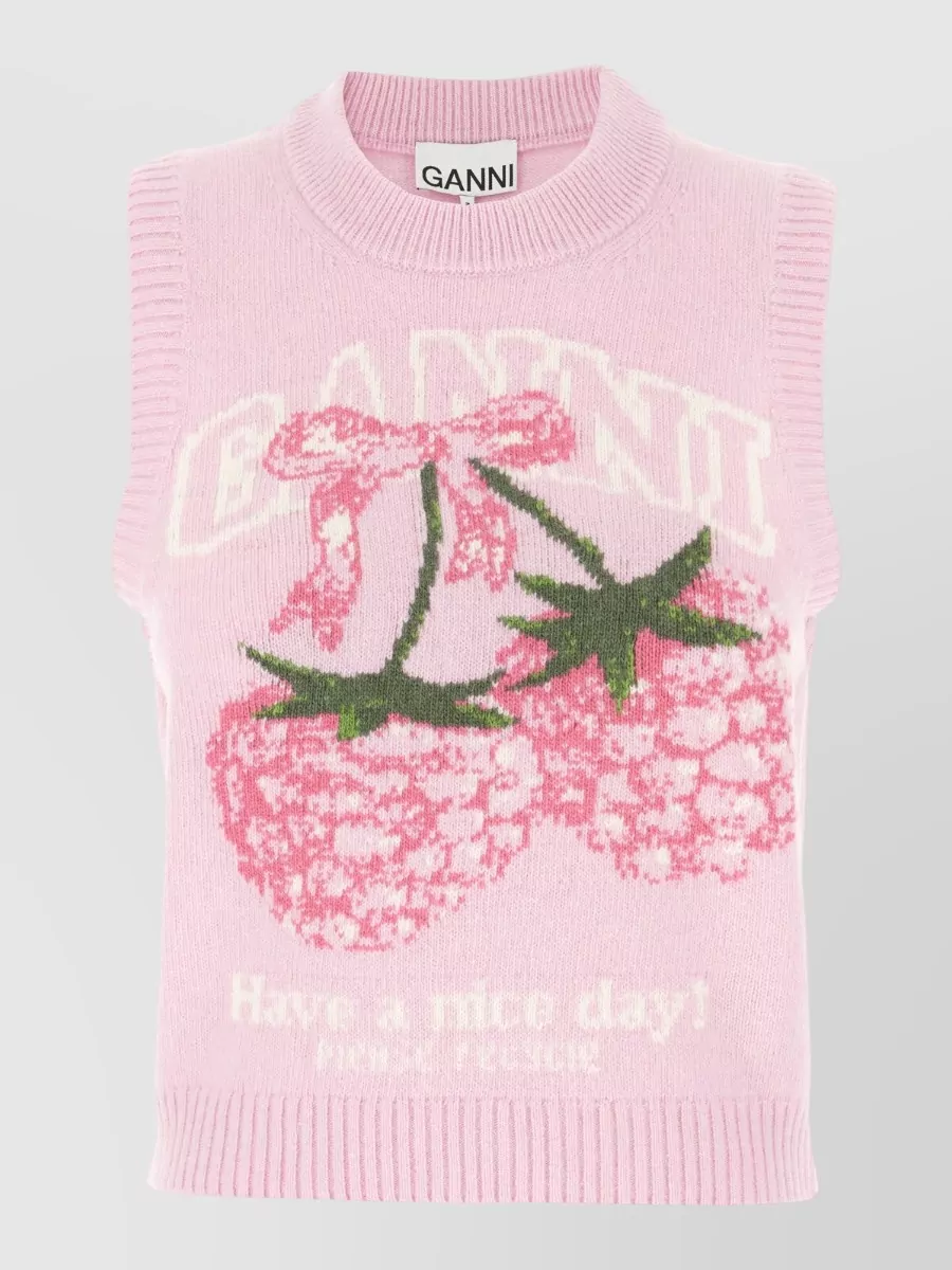 Ganni wool knitted vest