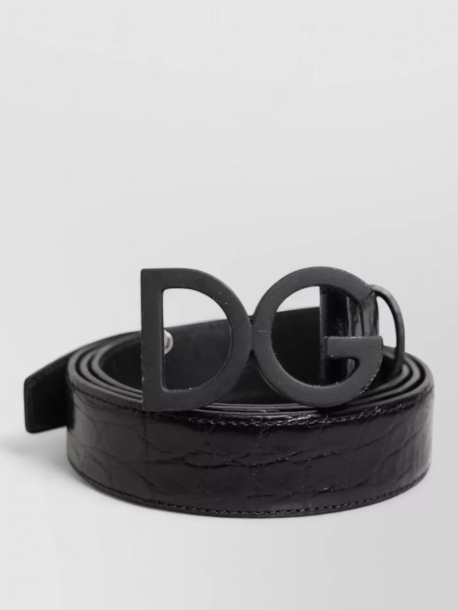 Dolce&Gabbana Caiman Leather Belt