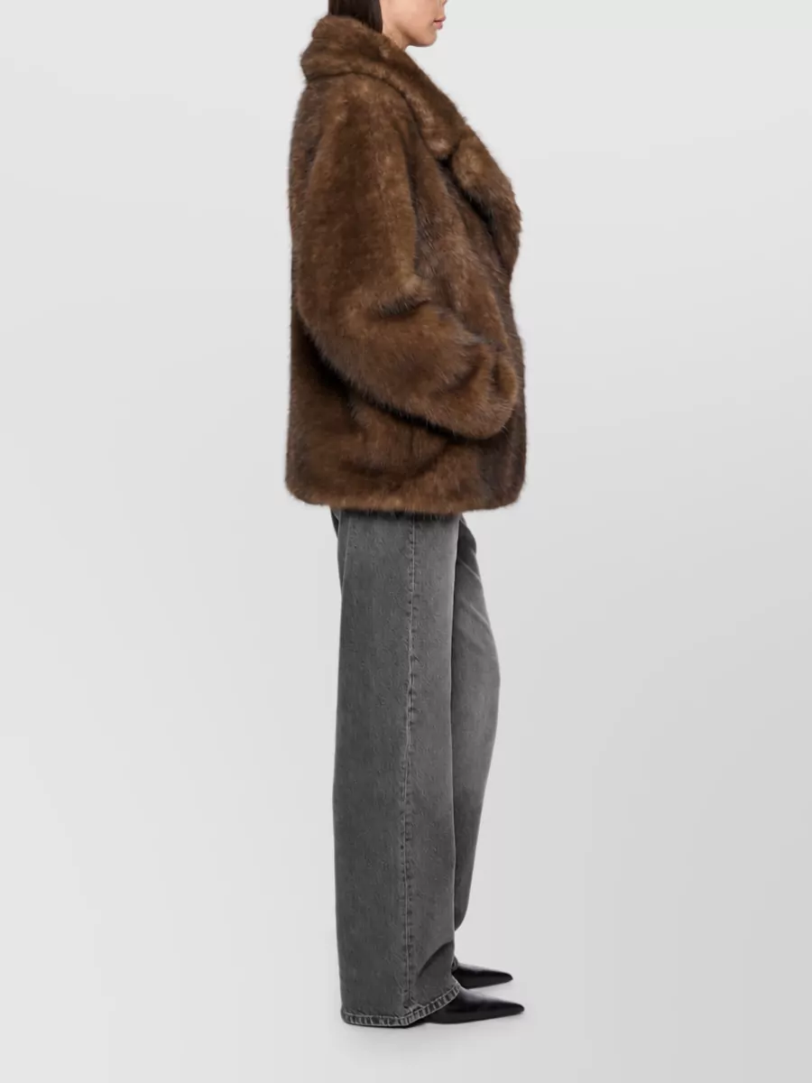 Stand Studio Faux Fur Relaxed-Fit Coat
