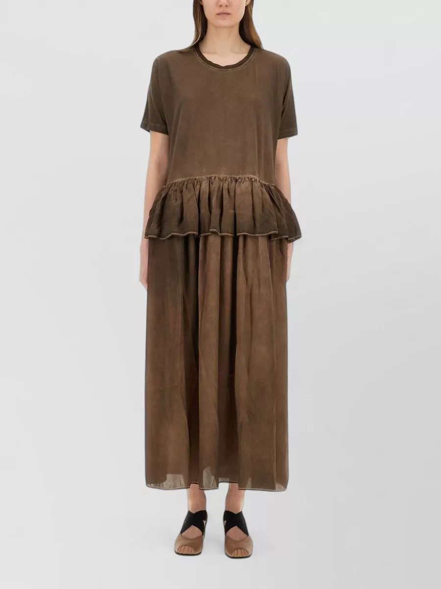 Uma Wang Belted long-sleeve midi dress