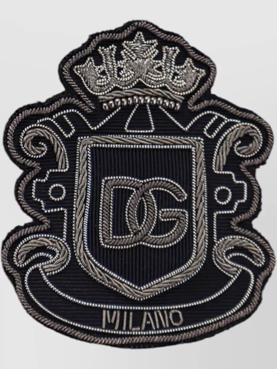 Dolce&Gabbana Cotton Logo Patch Front Crew Neck T Shirt