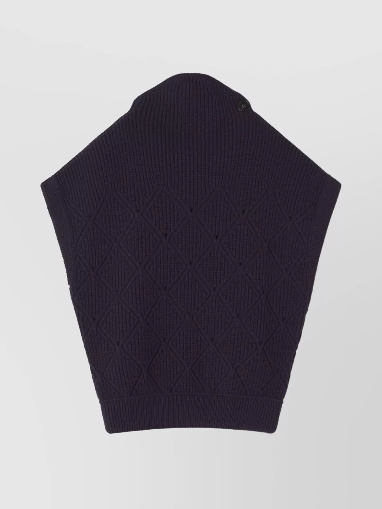 Lanvin High Neck Short Sleeve Knit Sweater