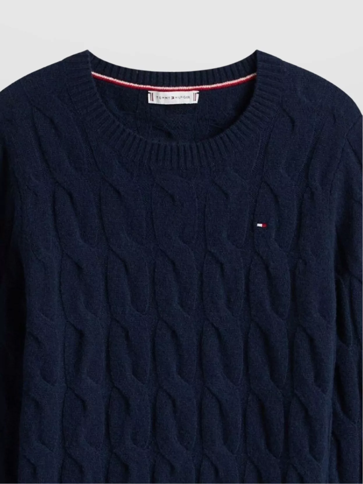 Tommy Hilfiger Crew Neck Long Sleeve Cable Knit Sweater