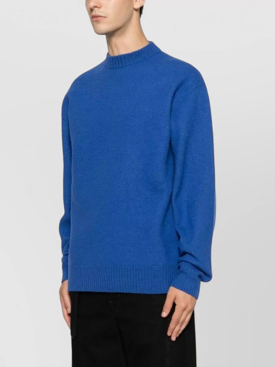 Jil Sander Wool Ribbed Turtleneck Long-Sleeve Sweater