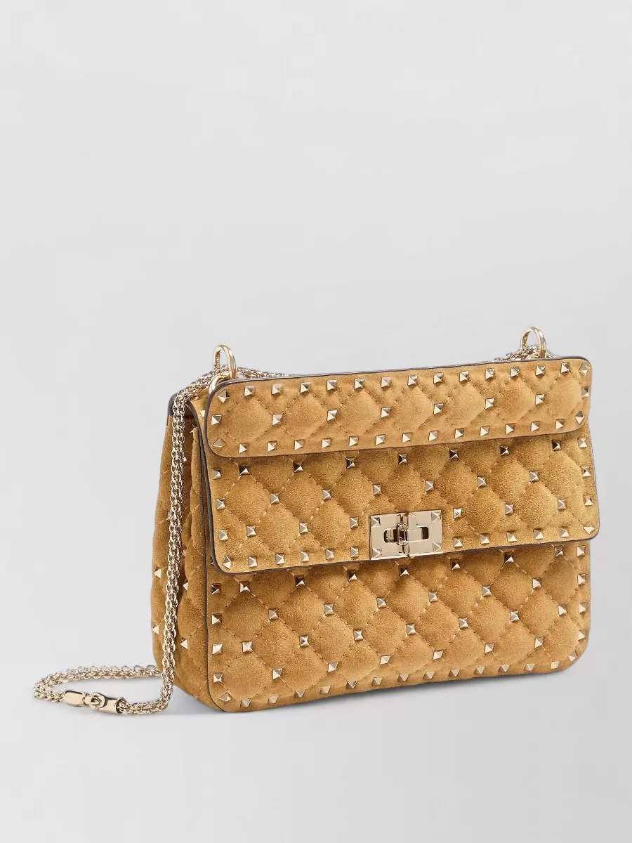 Valentino Garavani Rockstud Spike Medium Suede Shoulder Bag