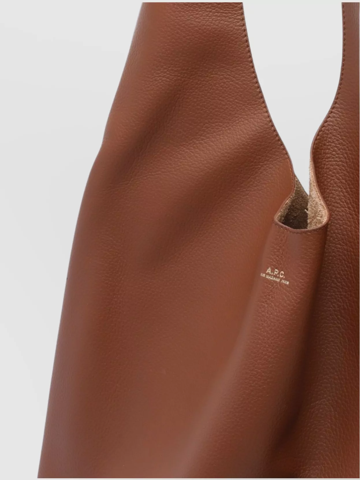 Apc Leather Slouchy Single Handle Shoulder Bag