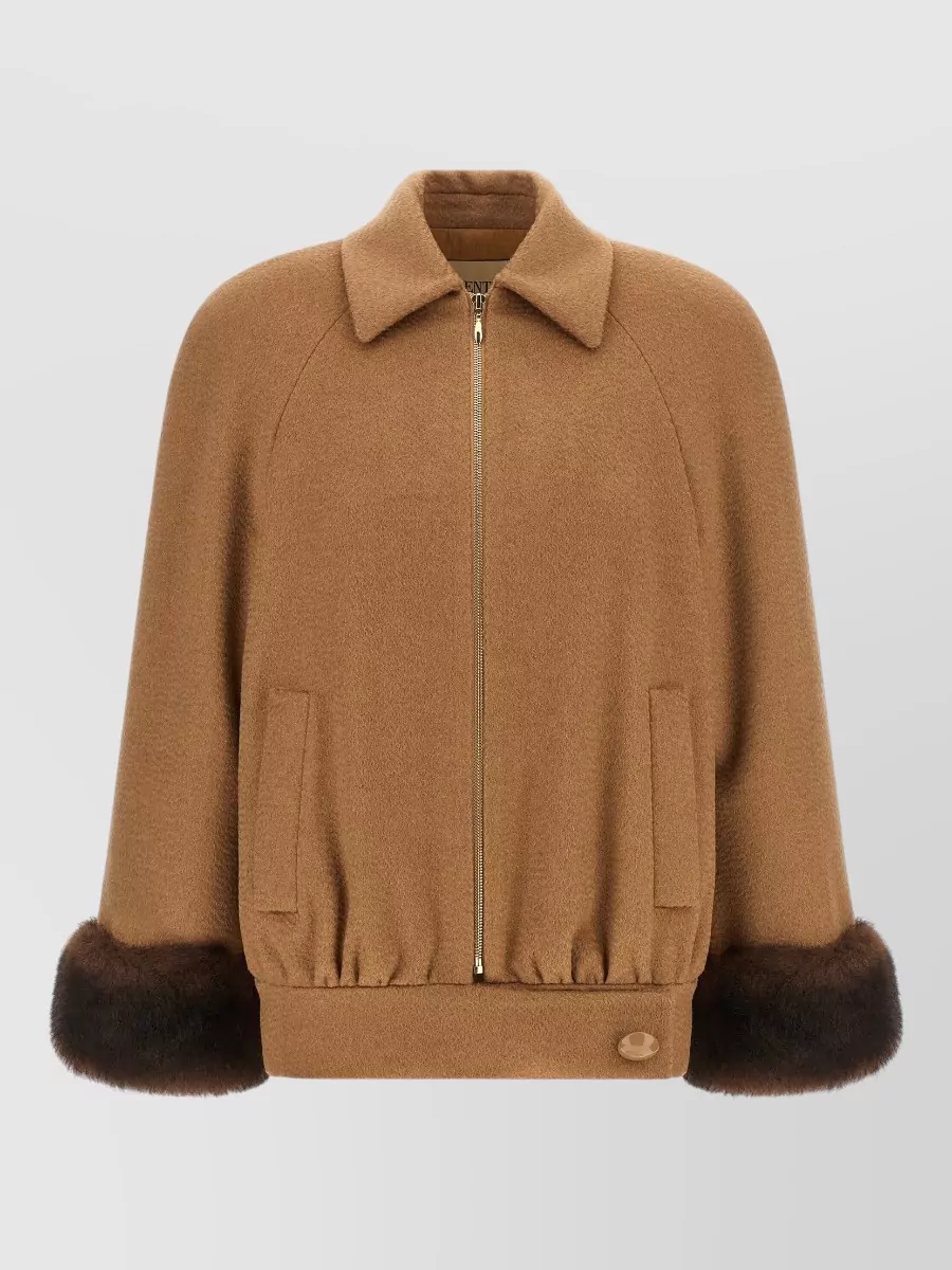 Valentino Garavani Fur trim coat