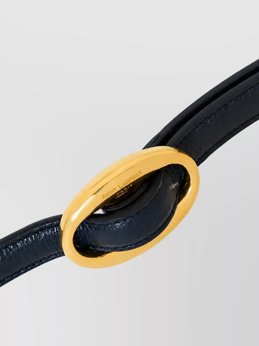 Saint Laurent Calfskin Leather Belt