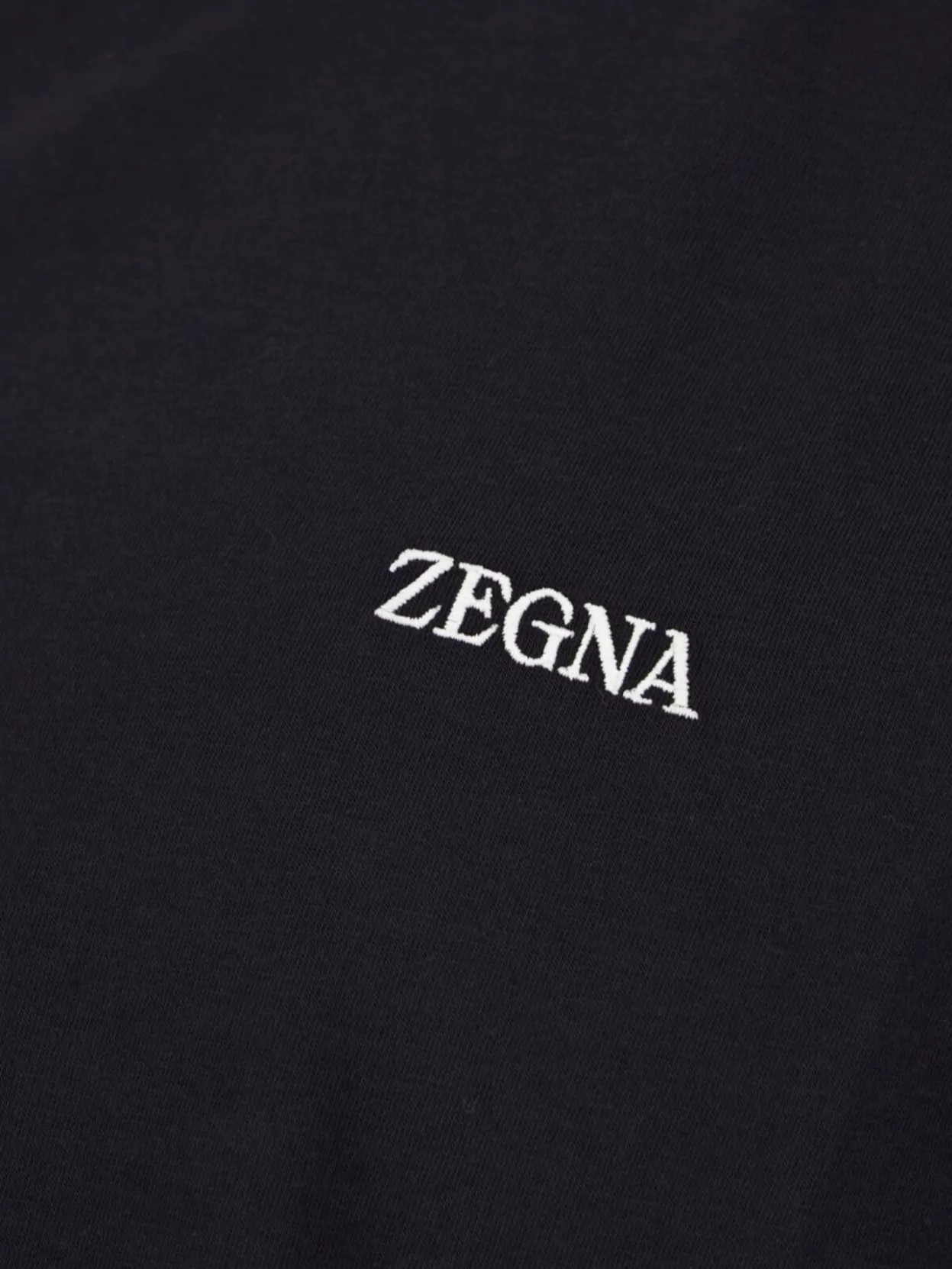 Zegna Midnight Crew Neck Cotton T-Shirt
