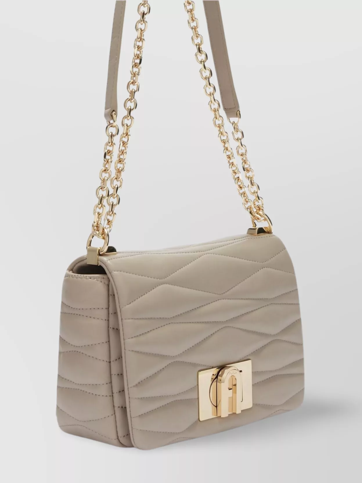 Furla Quilted Chain Strap Satchel