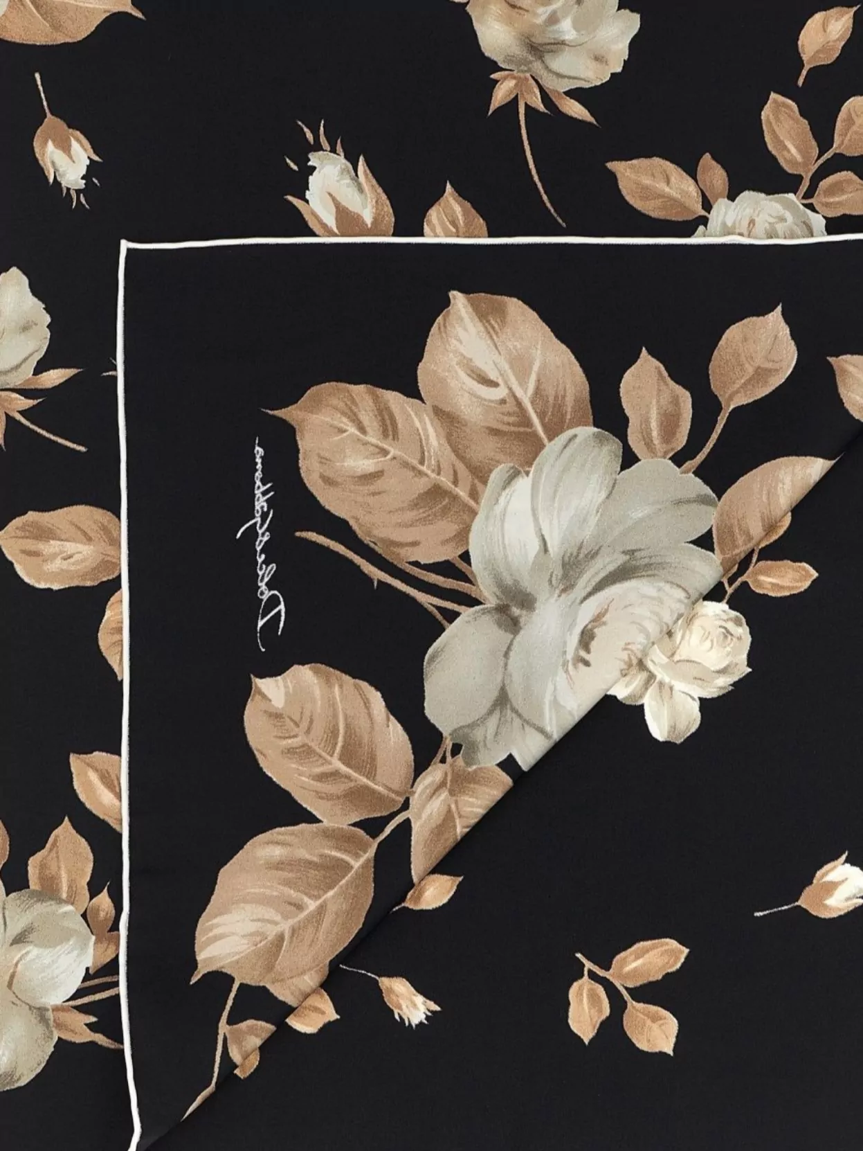 Dolce&Gabbana Square Silk Scarf Floral Pattern