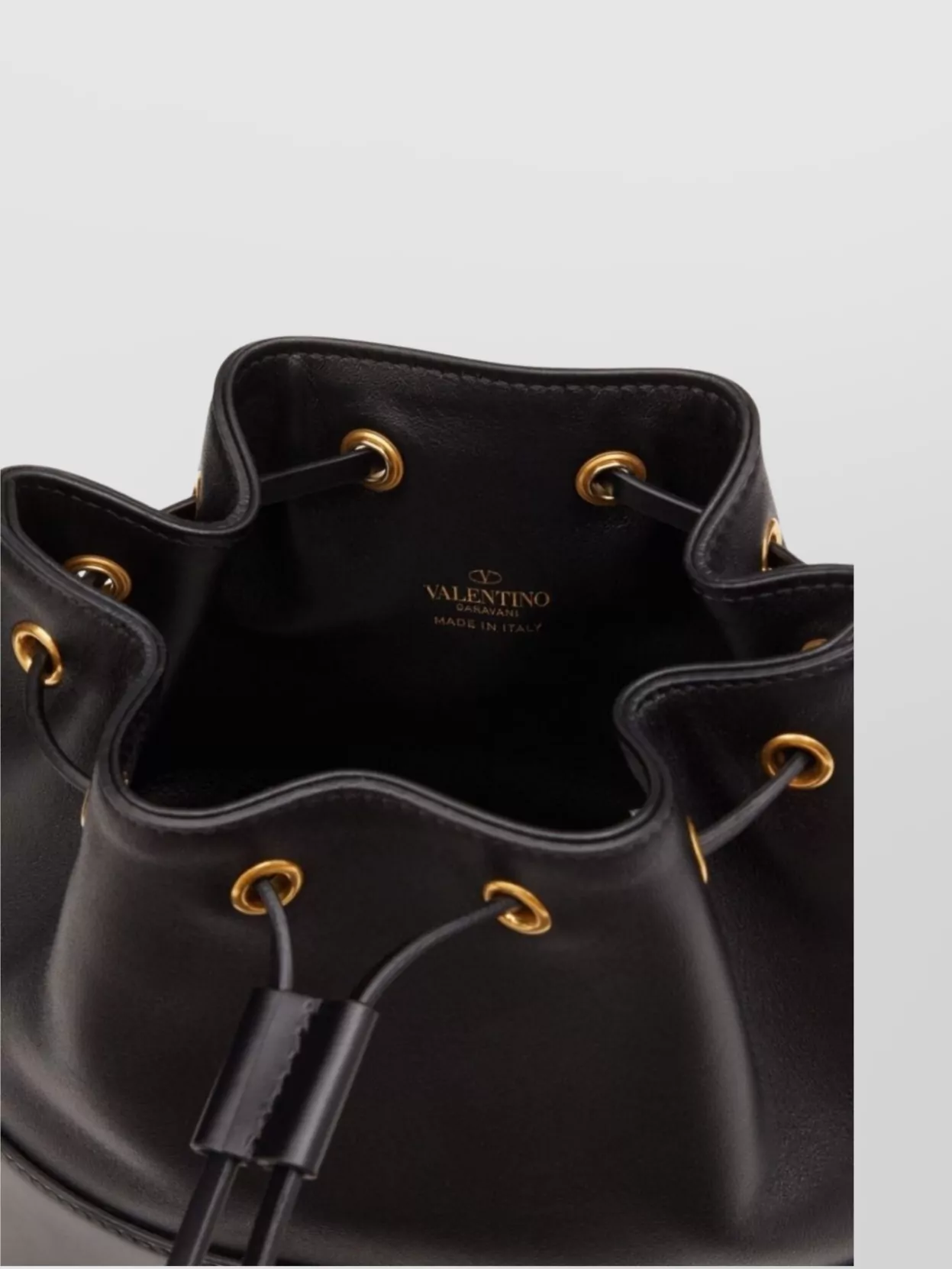 Valentino Garavani Vlogo Signature Leather Bucket Bag