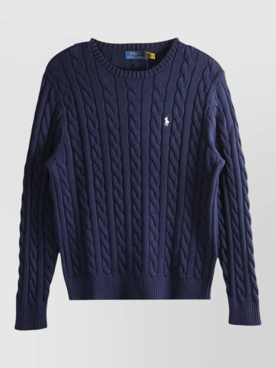 Polo Ralph Lauren ribbed cotton long-sleeve crew-neck jumper