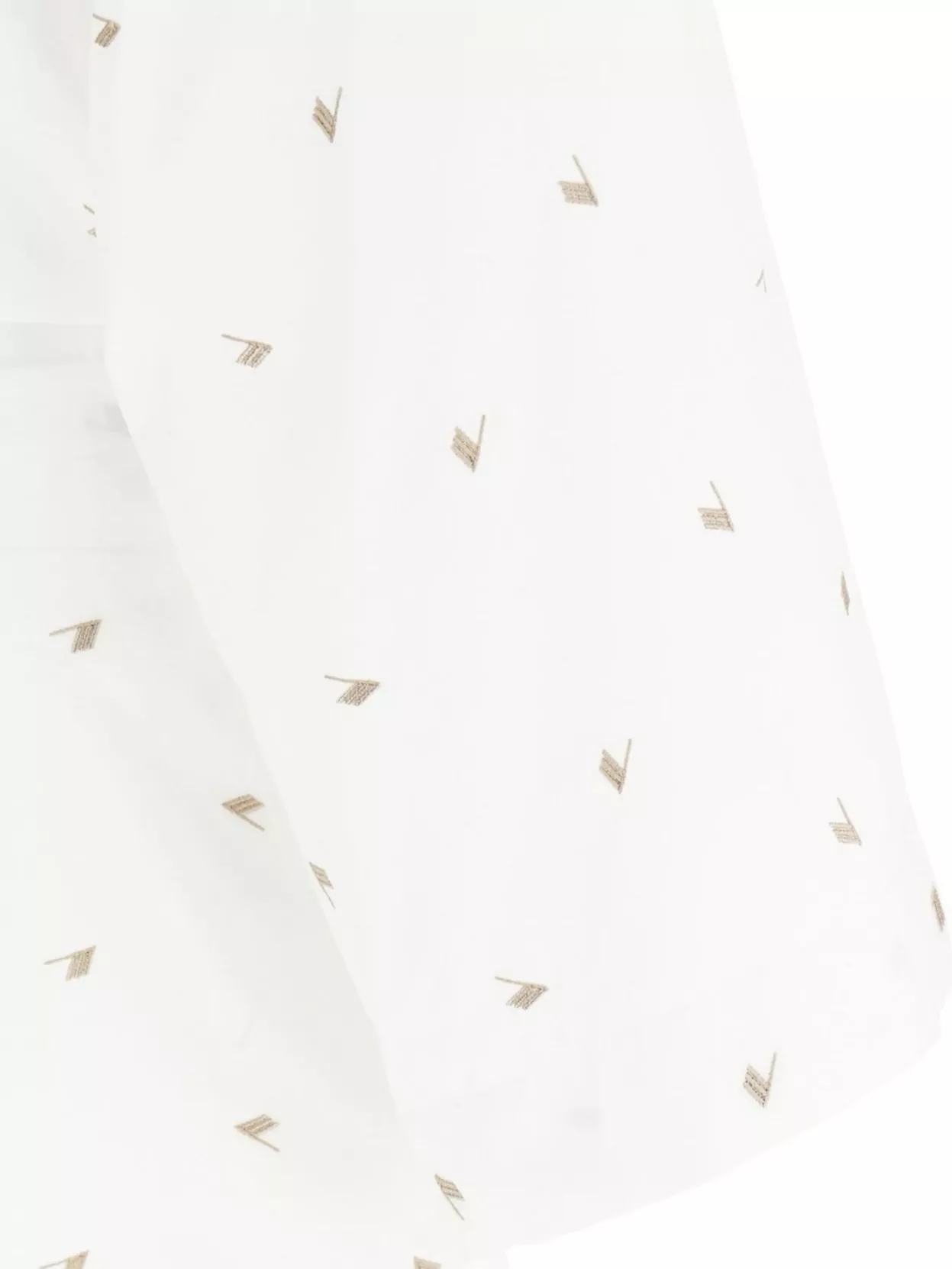 Attico Wrap Detail V-neckline Long Sleeves Dress In White