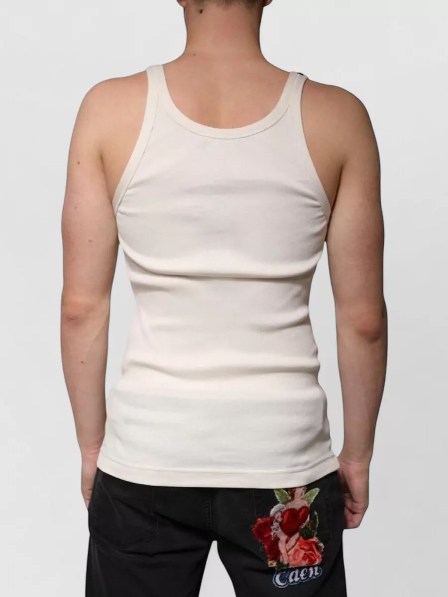 Dolce&Gabbana Cotton Ribbed Sleeveless Tank Top
