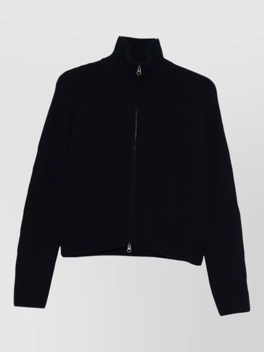 Lisa Yang Cashmere Ribbed Zip-Up Cardigan