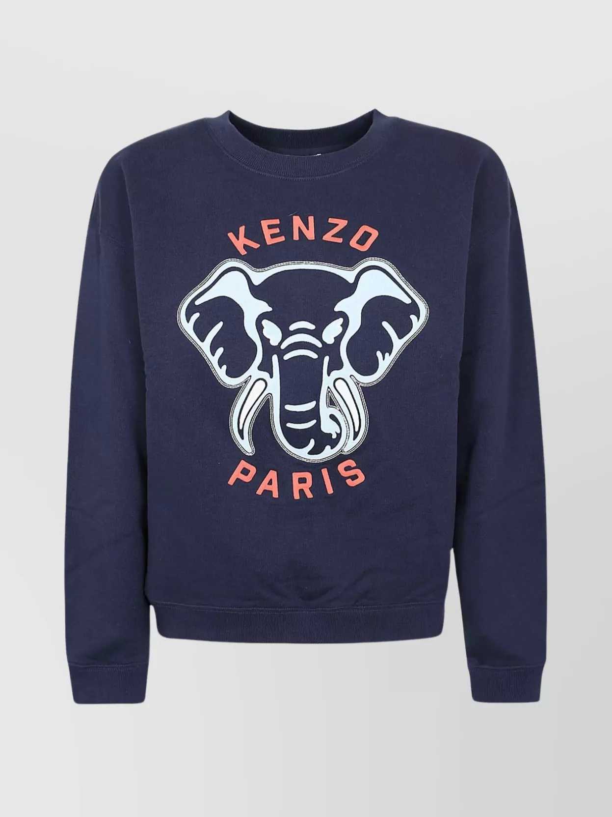 Shop Kenzo Ribbed Crewneck Sweatshirt With Long Sleeves
