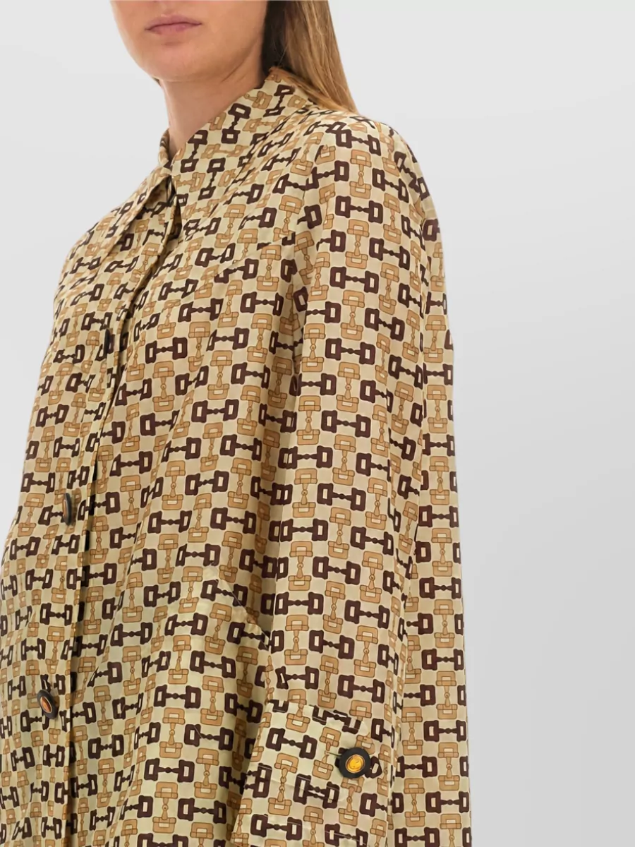 Gucci Horsebit Print Coat