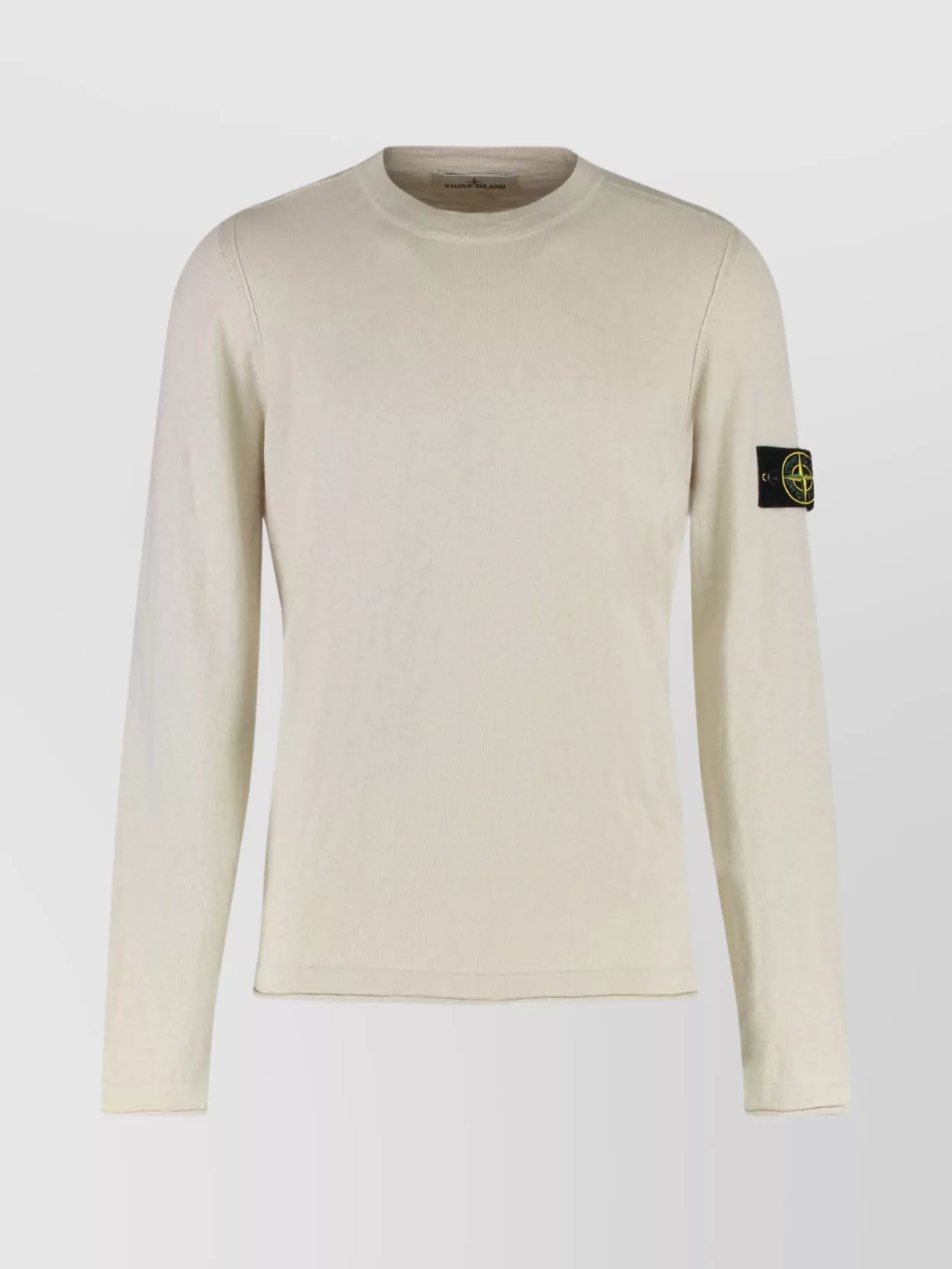 Stone Island Crew-neck Cotton Blend Sweater In Neutral