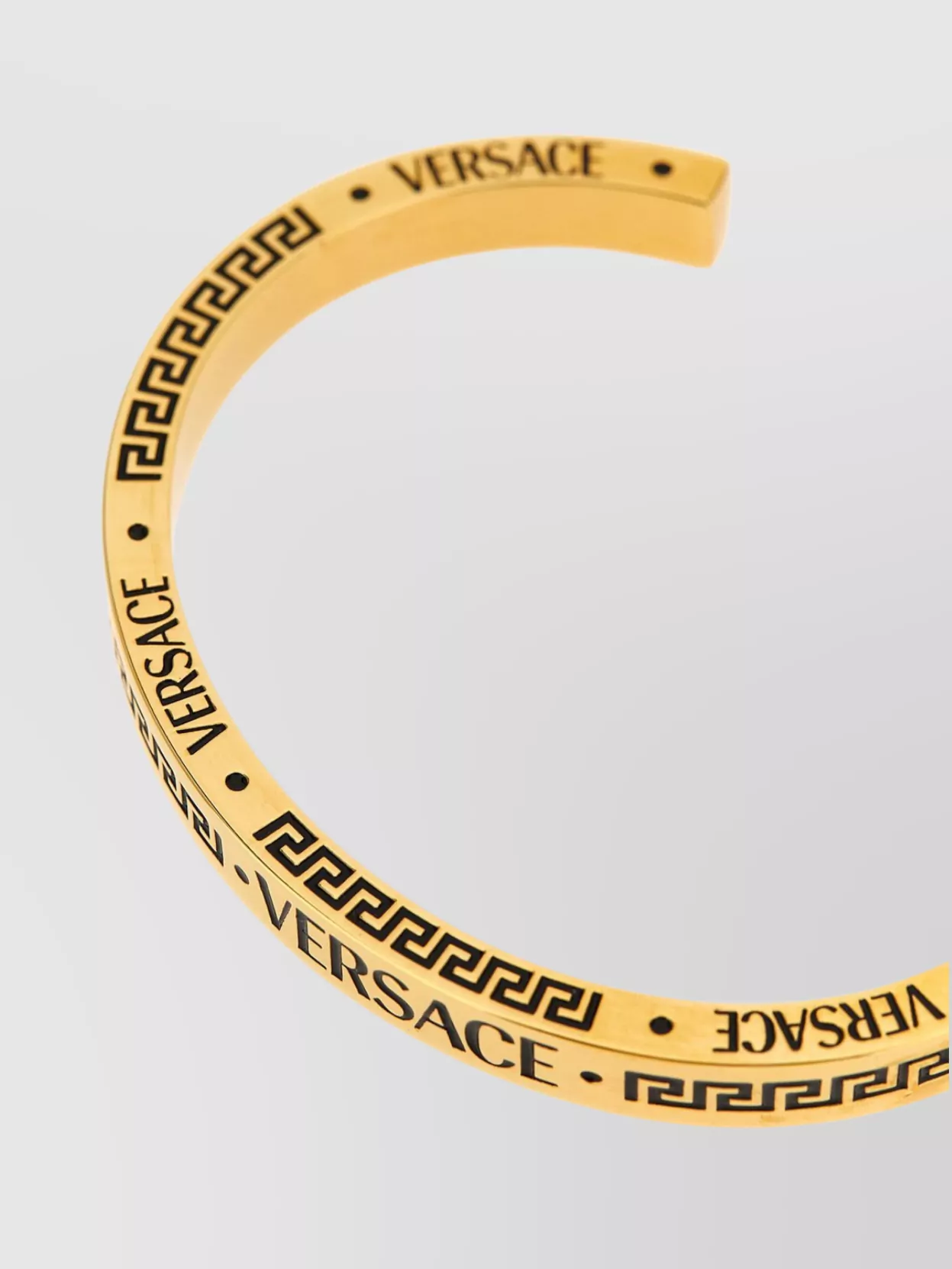 Versace Greek Key Pattern Open Cuff Bracelet