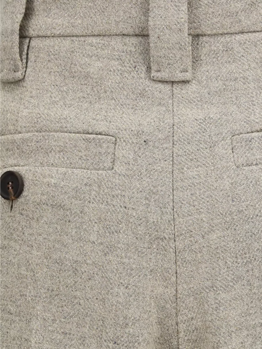 Brunello Cucinelli High-Rise Pleated Suit Trousers