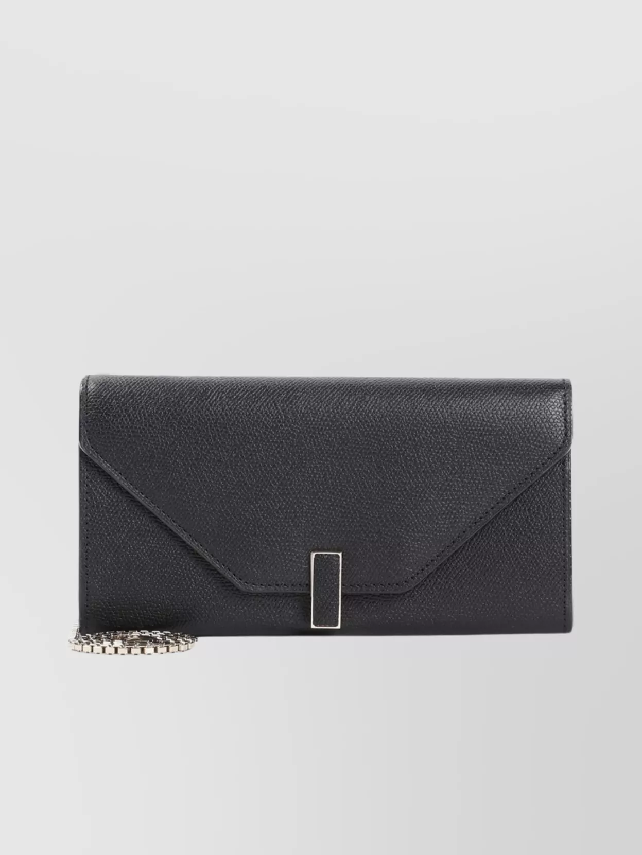 Valextra Grained Calf Leather Chain Wallet