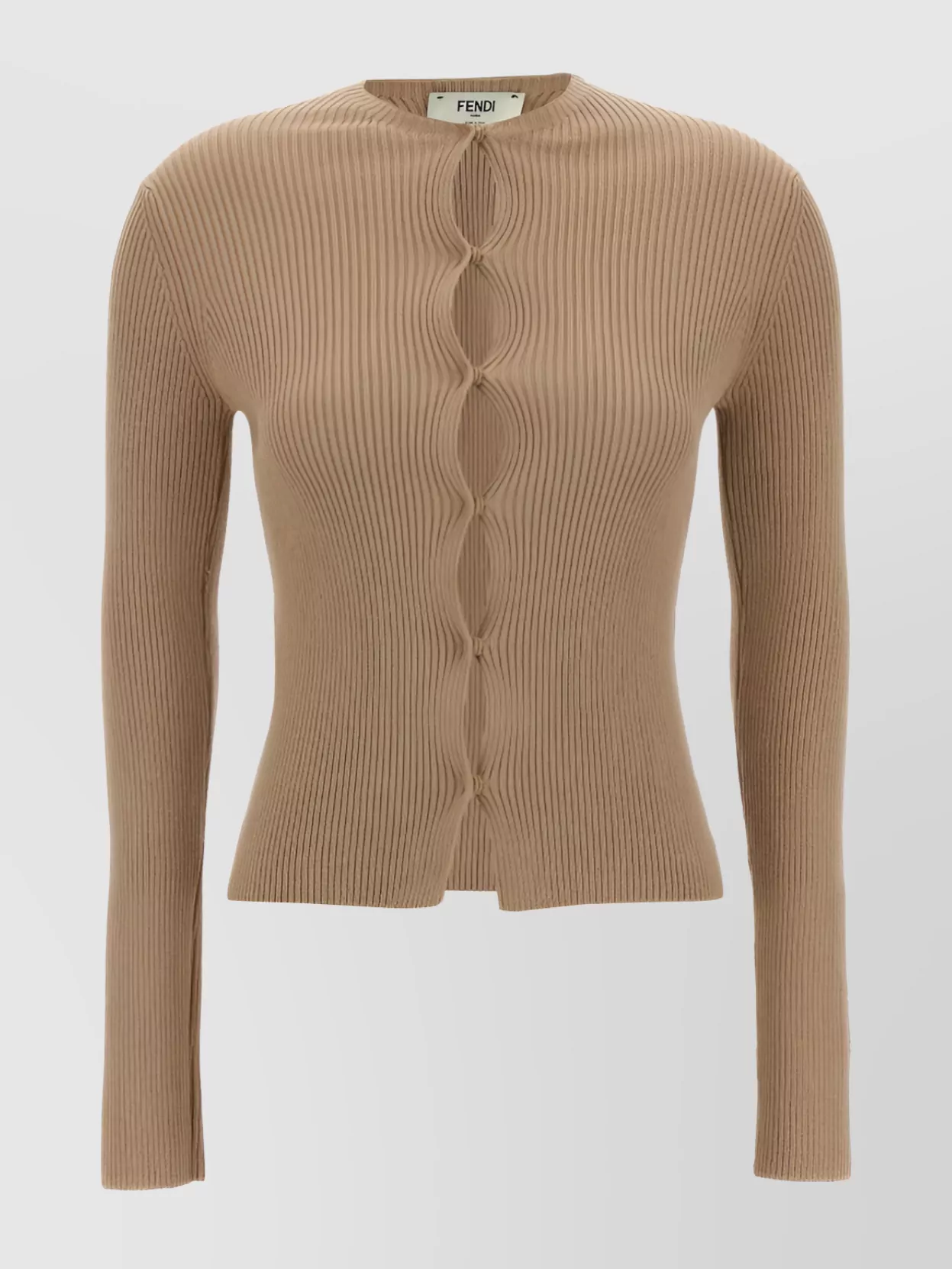Shop Fendi Knitwear With A Streamlined Design In Brown