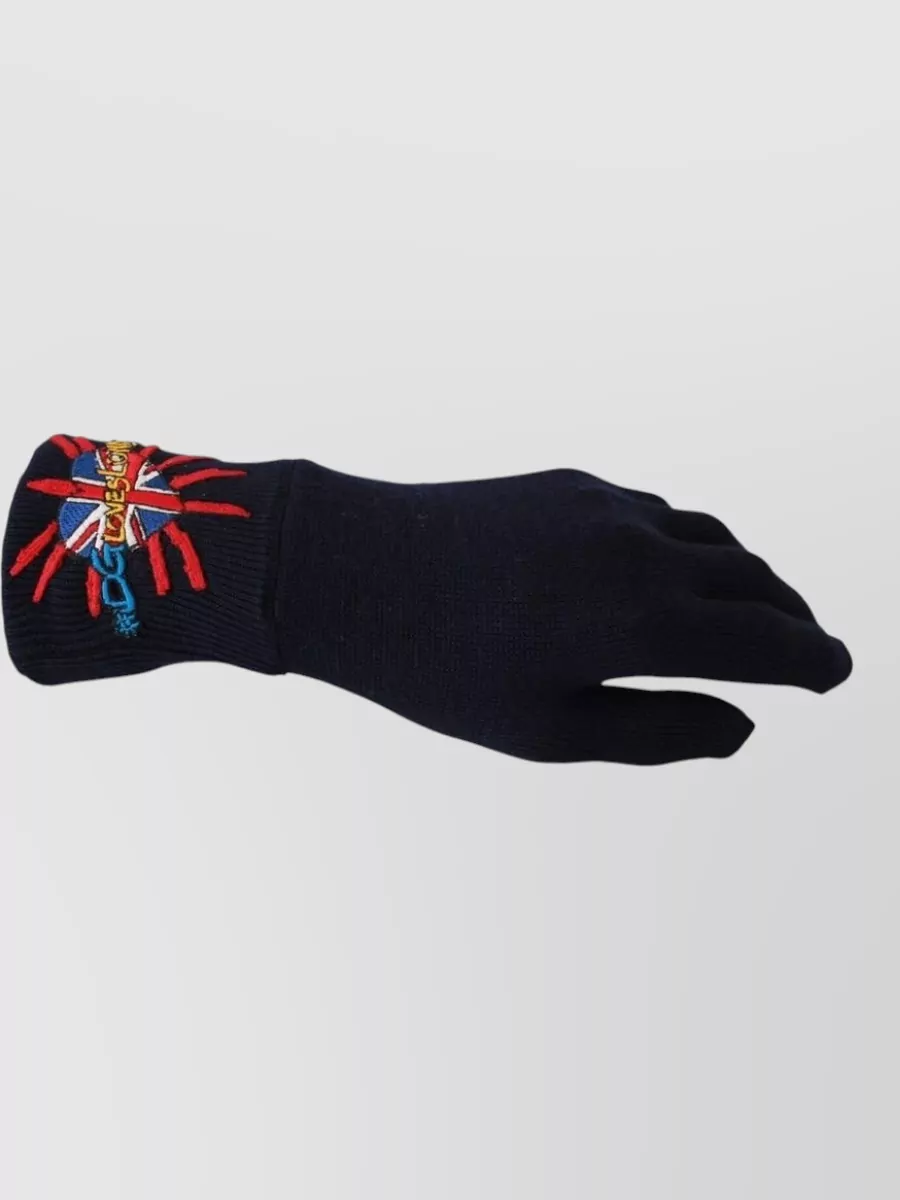 Dolce&Gabbana Embroidered Wool Gloves
