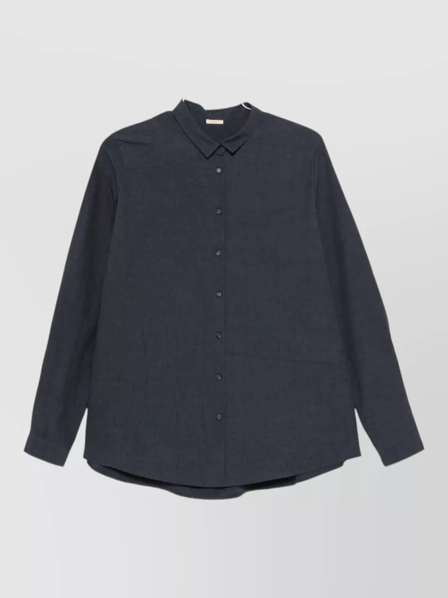 Apuntob slub cotton long-sleeve shirt