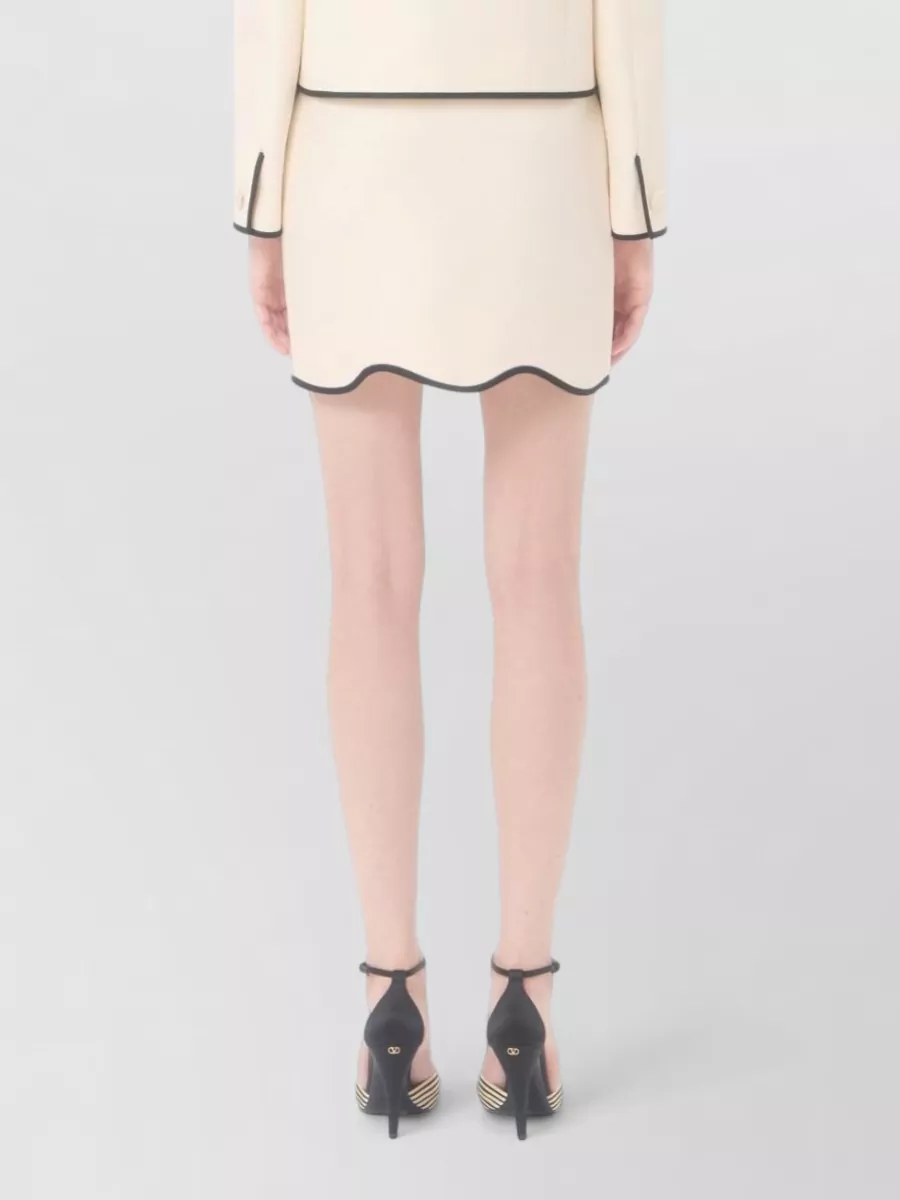 Valentino Wool Silk Suit Skirt