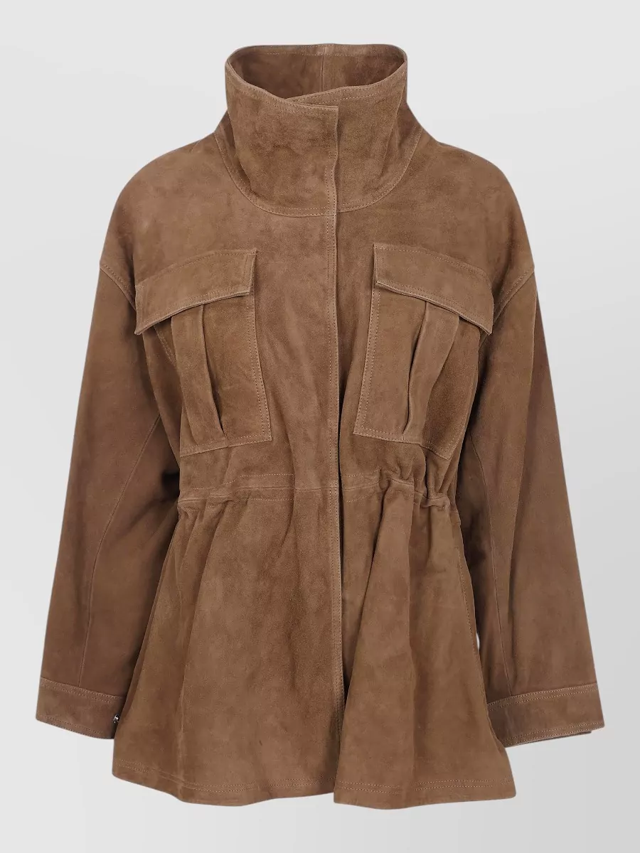 Róhe Suede oversized coat