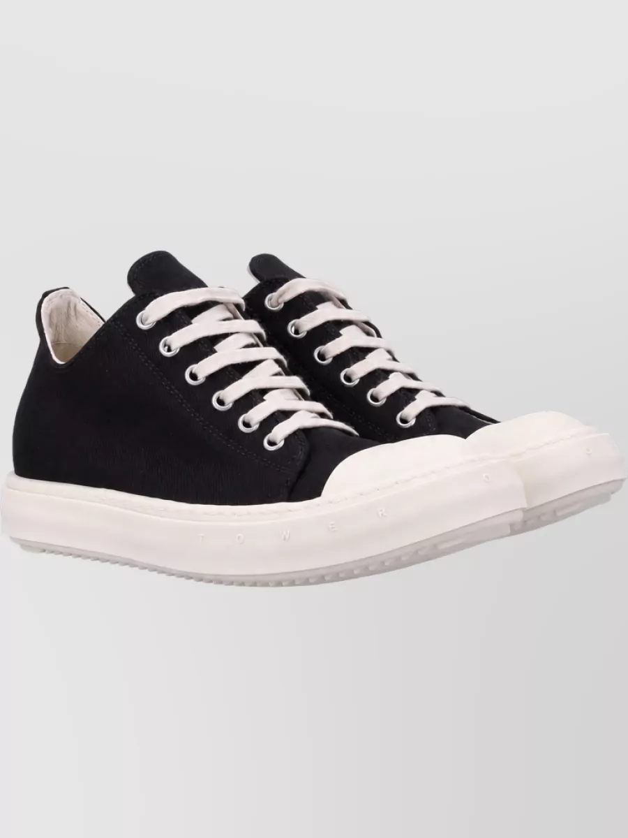 Rick Owens Drkshdw Cotton Low Lace-Up Sneakers