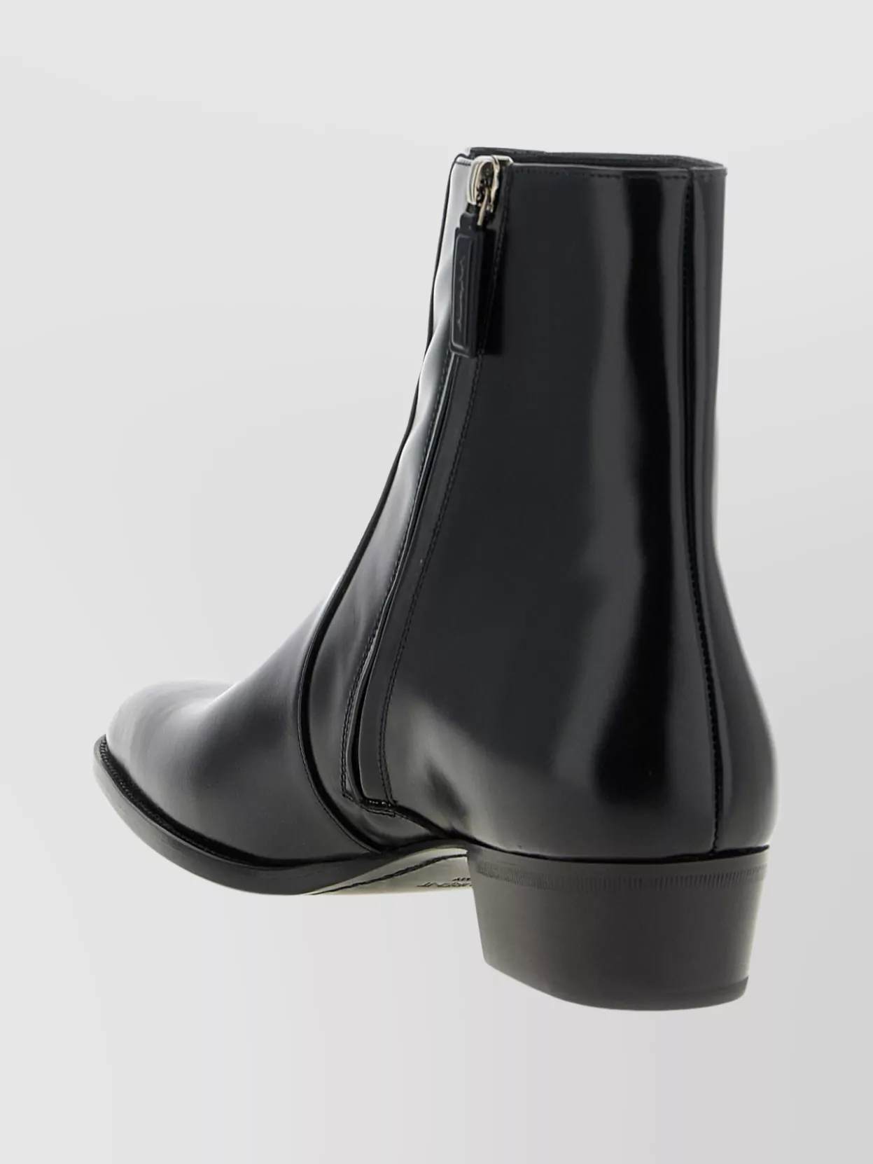 Saint Laurent Ankle Boots With Block Heel And Pointed Toe