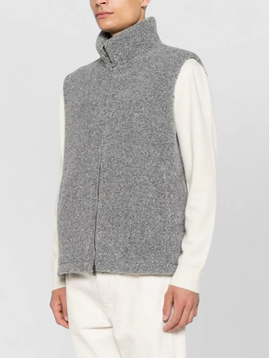 Herno Flannel Sleeveless Zip Vest