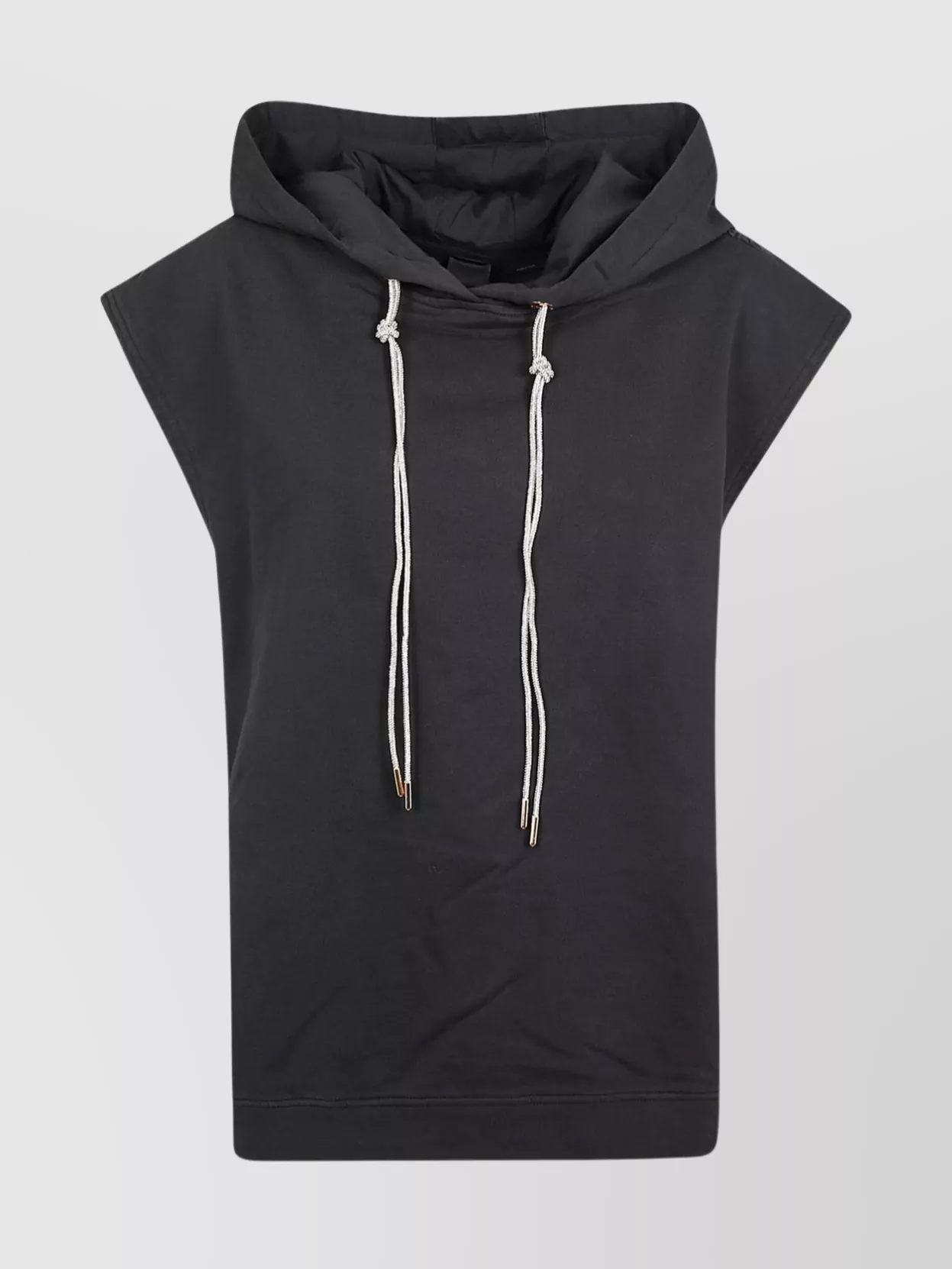 Shop Pinko Washed Sleeveless Hooded Top