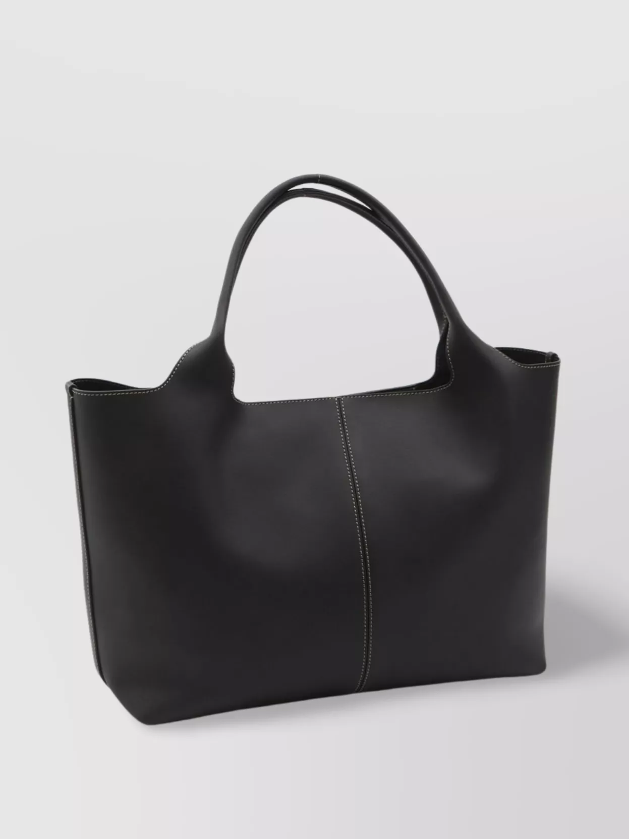 Tod's Top Handle Shoulder Bag With Metal Accent In Black