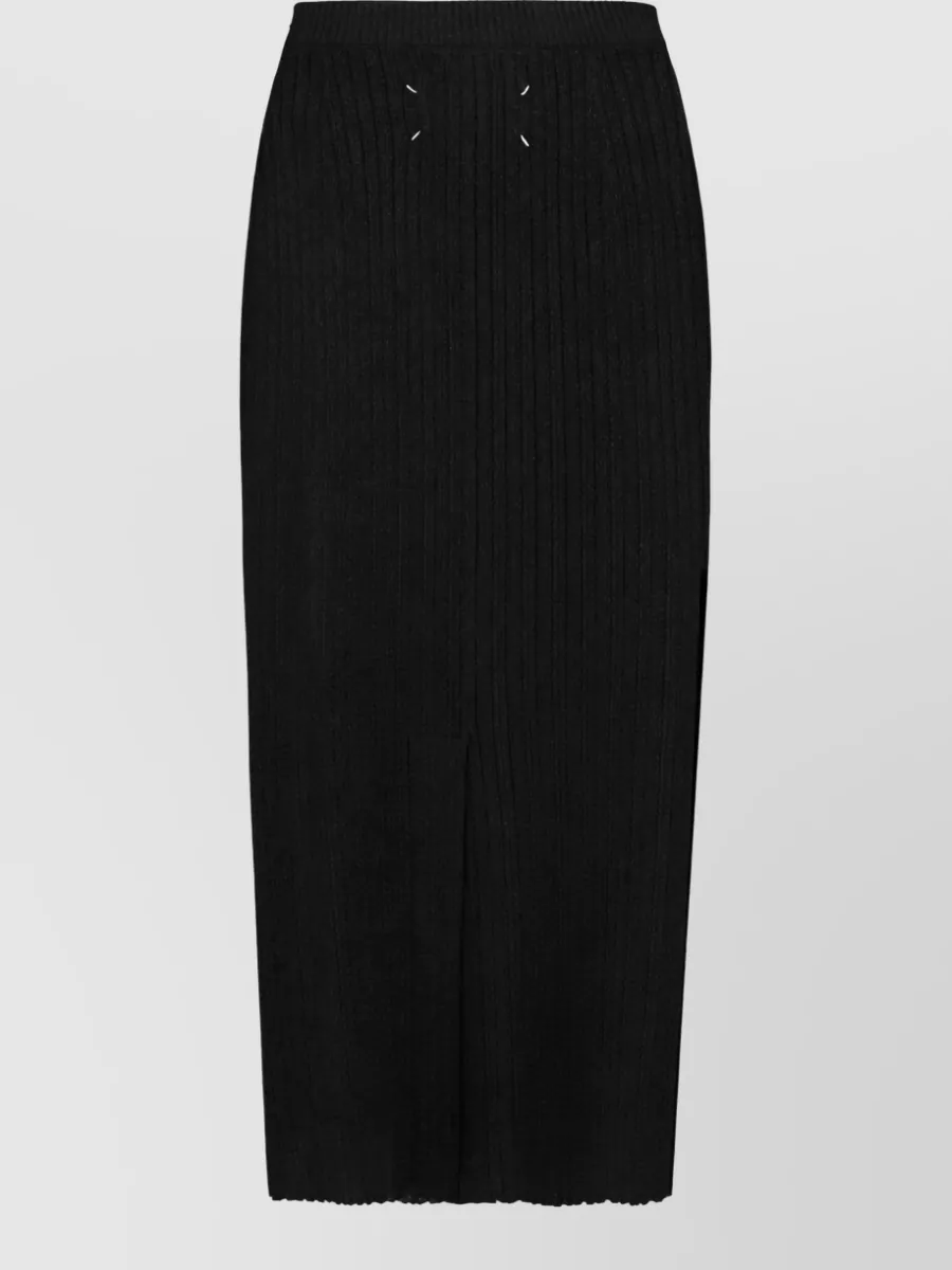 Maison Margiela Ribbed knit midi pencil skirt