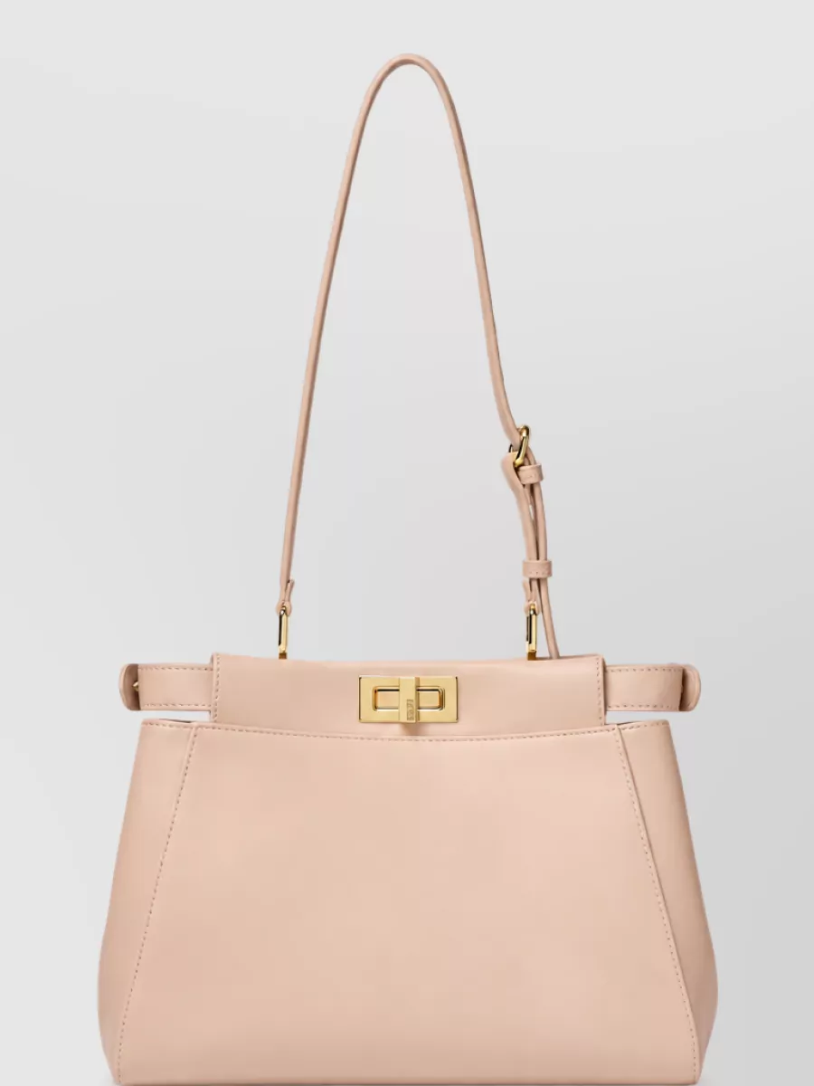 Fendi peekaboo small leather shoulder bag